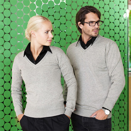 Sweater med V-hals