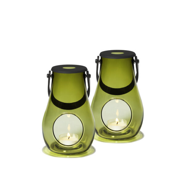 Design With Light gavepakke med 2 stk. olivengrøn, H16,5 cm, lanterner