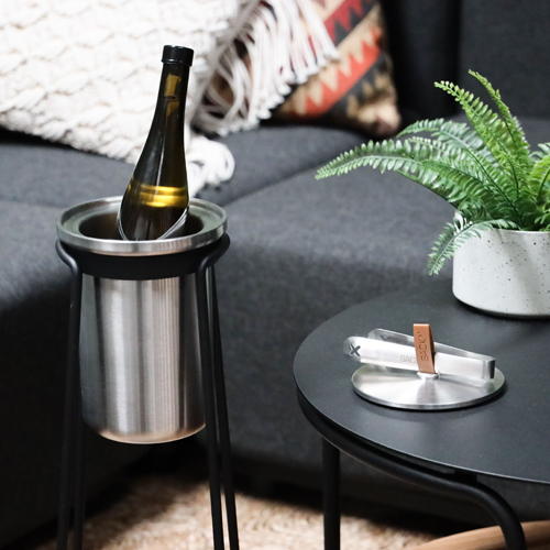 Patio Accessory Stand + Wine Cooler