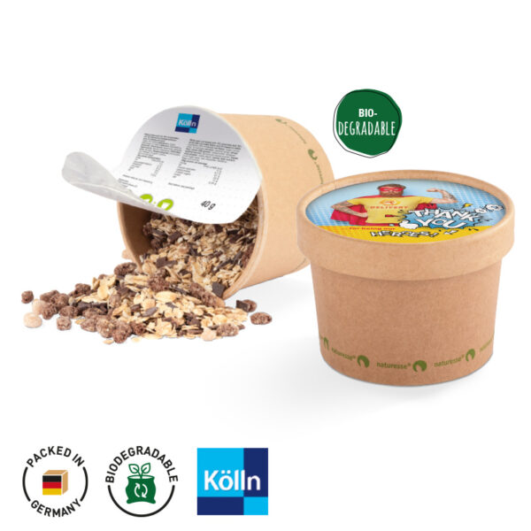 Müsli cup med logo tryk