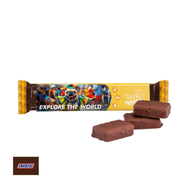 Snickers peanuts butter bar med logo omslag.